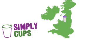 Simply Cups coverage. UK map