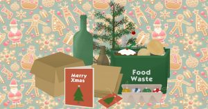 Christmas Recycling Facts article with lots of waste