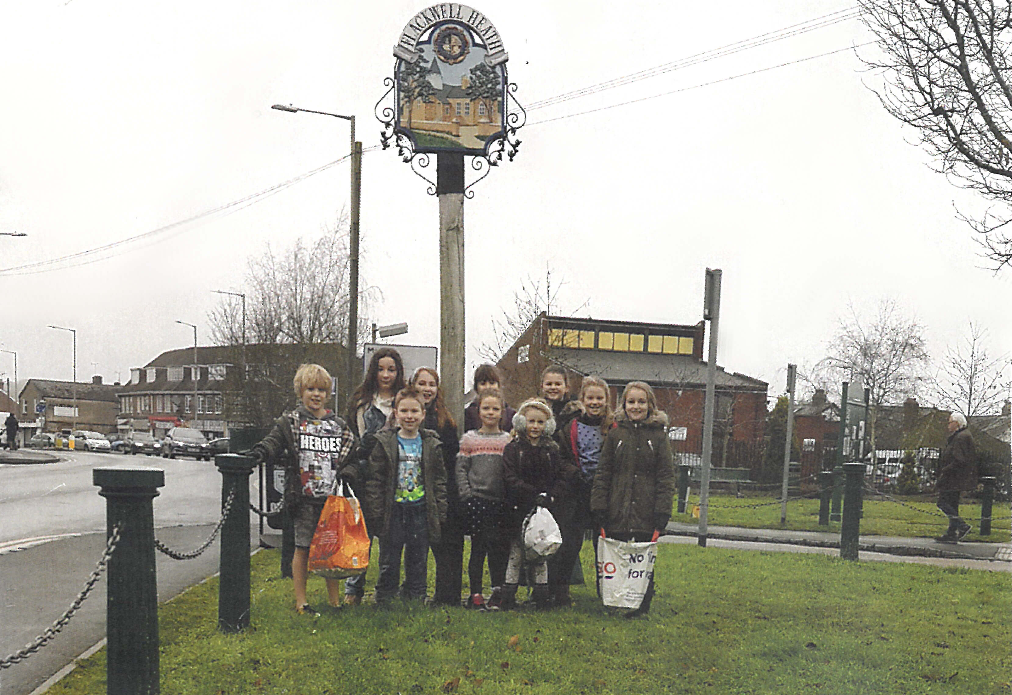 Flackwell Heath children who completed charity litter pick