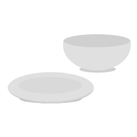 single-use plastic plates and bowls