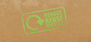 reduce, reuse and recycle symbol on textured background
