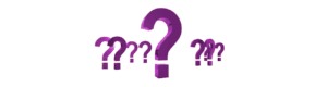 purple question marks