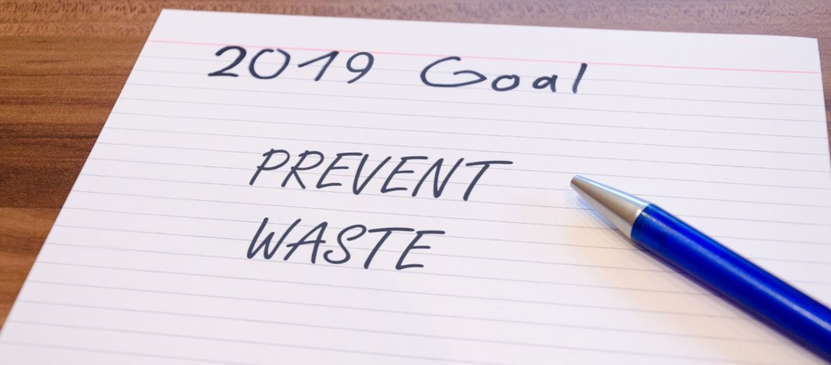 New year resolution is to prevent waste and reduce what you use