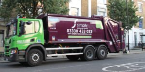 Simply Waste Solutions truck in London